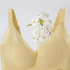 Wireless Push Up Bra Lace Trim Comfortable Lingerie