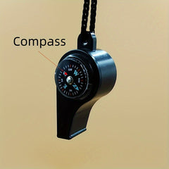 3 In 1 Whistle Portable Survival Whistle Compass Thermometer
