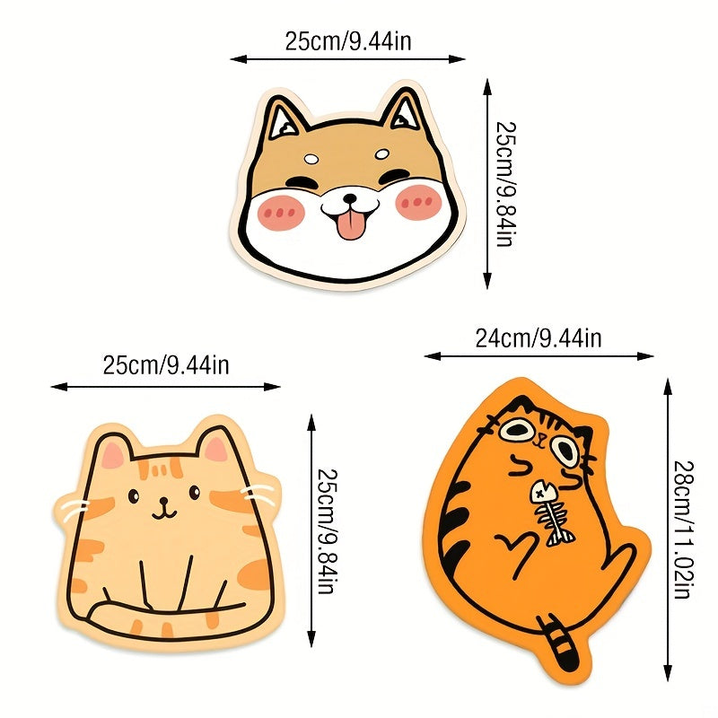 Cartoon Animal Shaped Leaf Non-slip Mouse Pad