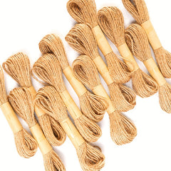 12pcs Colorful Hemp Rope DIY Handwoven Photo Clip Jute Rope 1mm 10m
