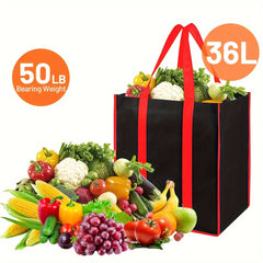 Collapsible Reusable Grocery Bags with Plastic Bottom Utility Tote Bag