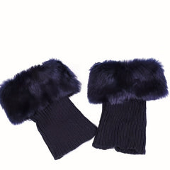 Feather Knitted Short Boots Socks Warm Boot Cuffs Leg Warmers