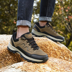 Men's Low Top Hiking Boots Non Slip Lace Up Shoes For Outdoor Activities