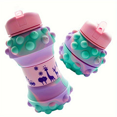 550ml Foldable Water Bottle Leak-proof Portable Collapsible Outdoor Fitness Cup
