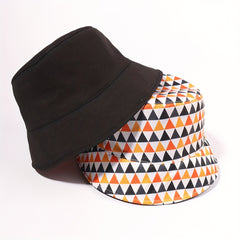 Boho Reversible Bucket Hat Block Printed Lightweight Basin Hat
