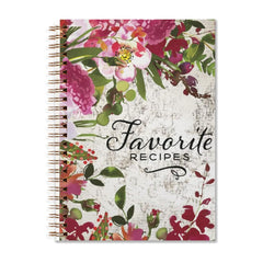 Eat Well Red Flowers Recipe Book 13 97x21 08cm Notebook with 50 Pages