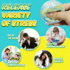 Octopus Sensory Ball Squeeze Toy with Colorful Beads for Kids & Adults