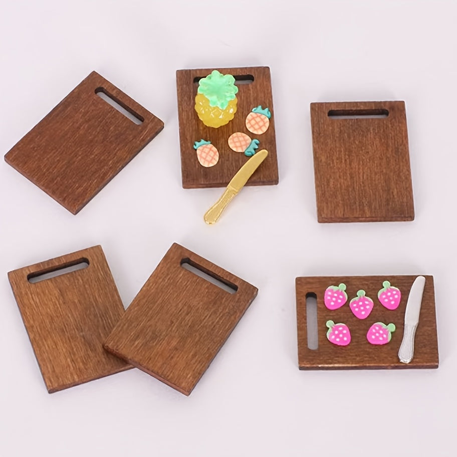 10 Wooden Dollhouse Trays 1:12 Scale Fantasy Theme Decor Bjd Ob11 Maileg