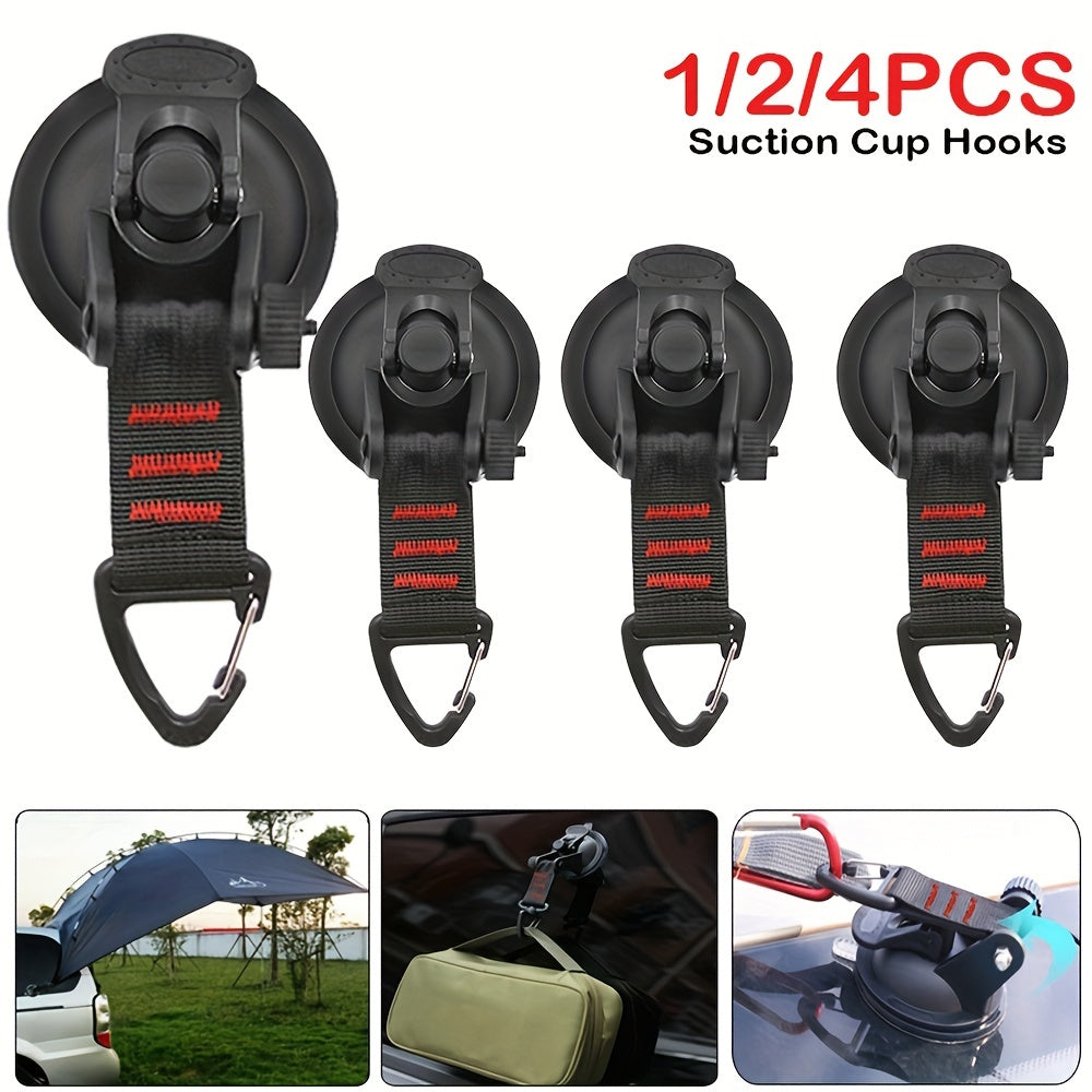 4pcs Suction Cup Hooks Tarp Accessory for Camping, Tents, Secure Hook