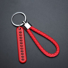 Anti Lost Keychain Pendant Phone Number Strip Outdoor Camping Hiking