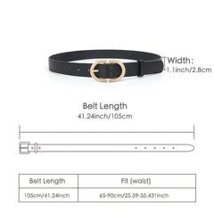 Women's Pu Leather Waist Belt with Buckle