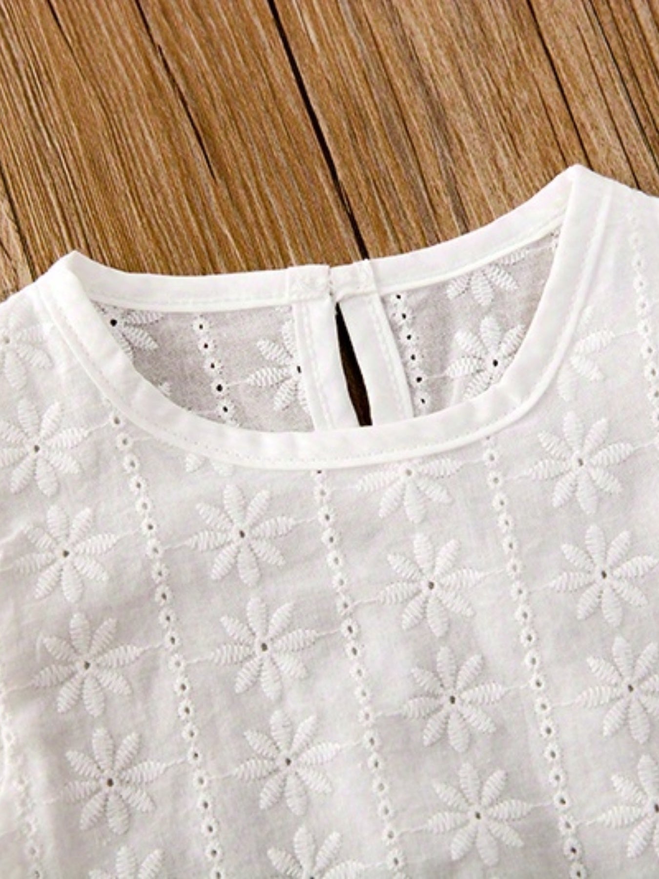 Baby Girl Cotton Romper Floral Embroidered Jumpsuit