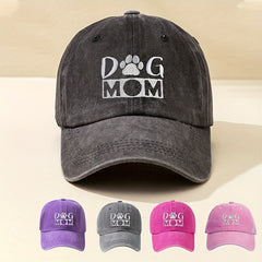 DOG MOM Baseball Cap Distressed Dad Hat Outdoor Sun Hats For Women