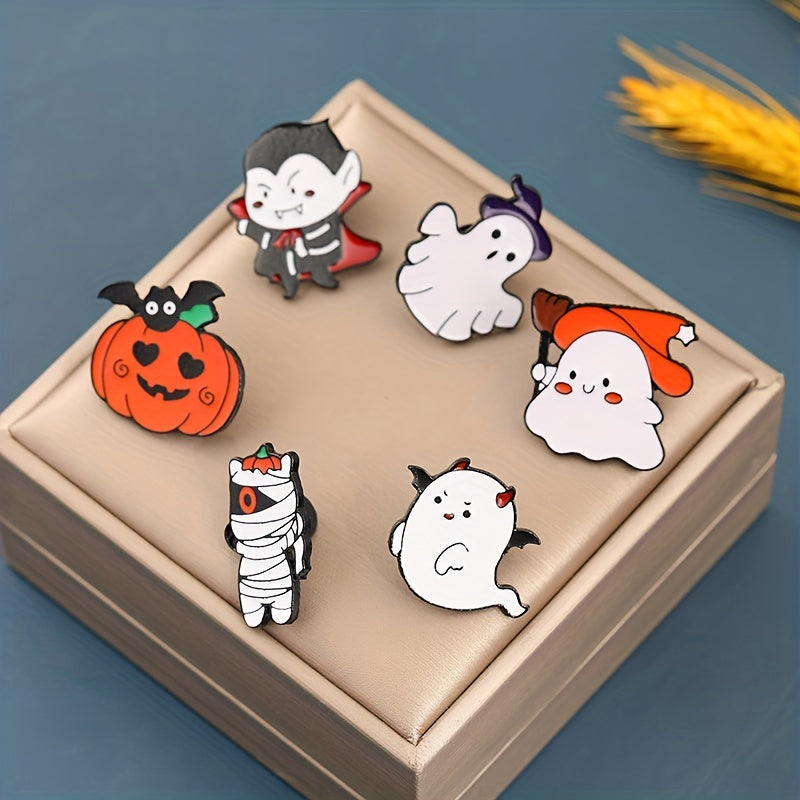 Halloween Ghost & Pumpkin Pattern Alloy Brooch Fashion Jewelry Accessory