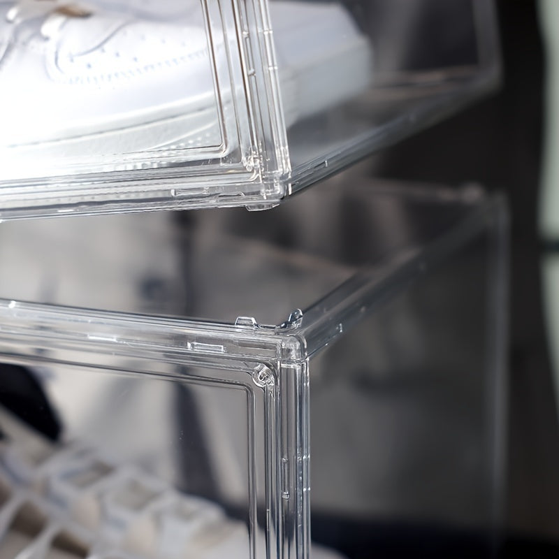 Transparent Shoe Box Plastic Shoes Storage Door Container Space Saving Organizer