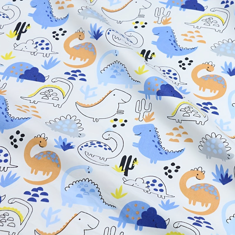 8pcs Dinosaur Cotton Fabric Set 19.6x19.6 Quilting Craft Precut Square Sheet