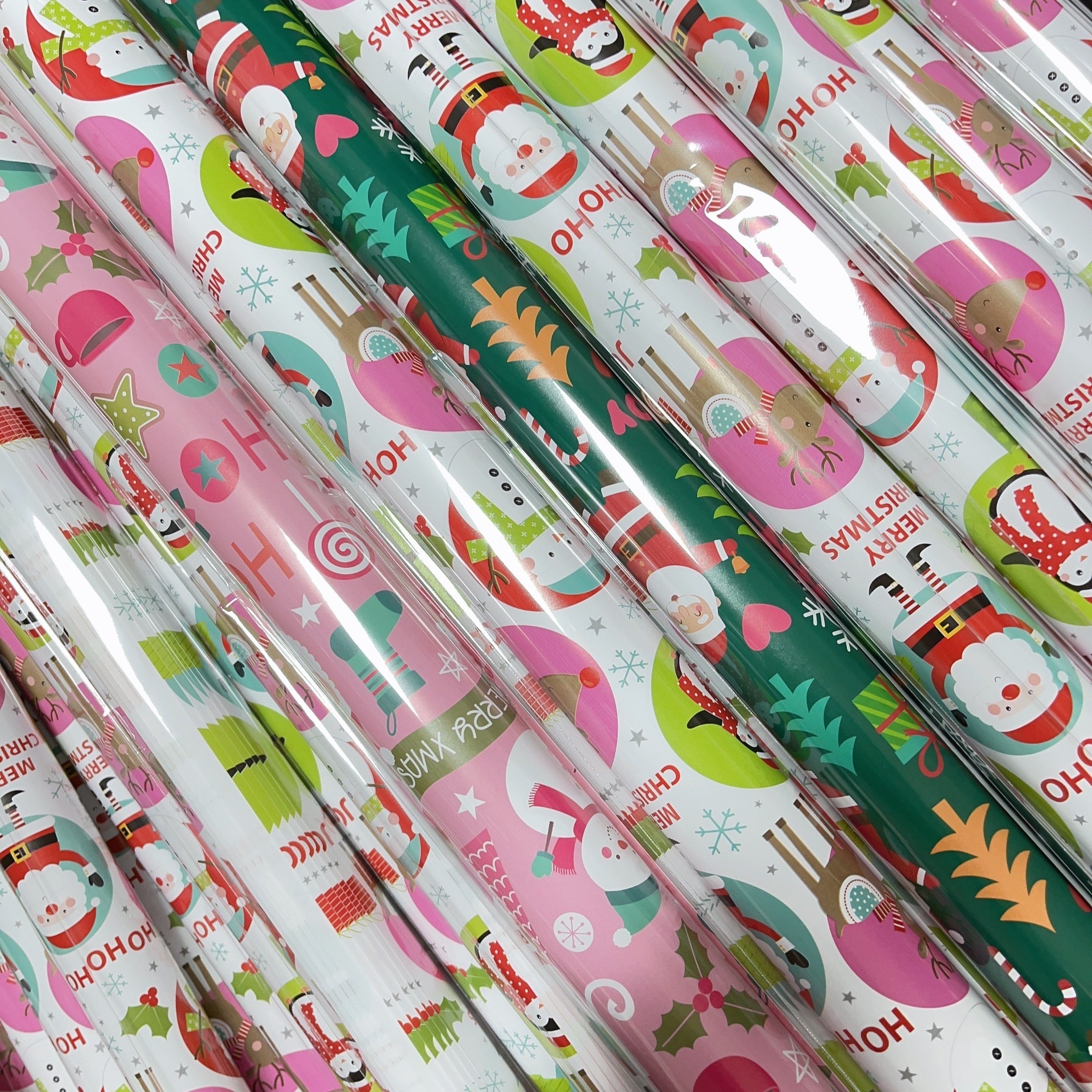 5pcs Cartoon Christmas Wrapping Paper - Multiple Patterns for Christmas Decorati