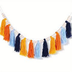 Colorful Tassel Garland Banner Birthday Decor Boho Wall Hangings