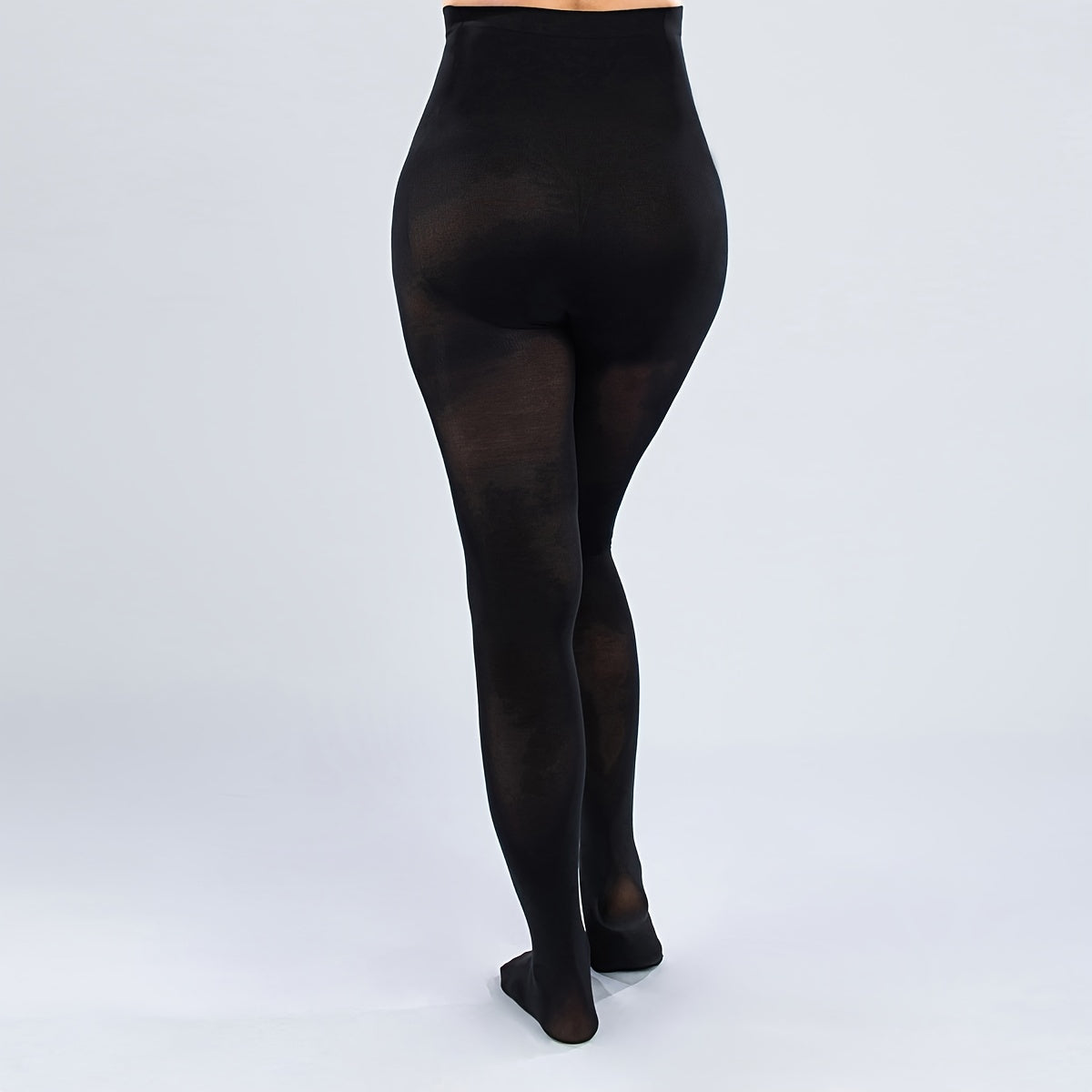 Casual Plus Size High Waist Fleece-Lined Footed Pantyhose