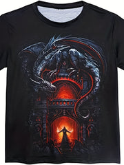 Dragon 3D Print Men's Graphic T Shirt Comfortable Tee for Summer