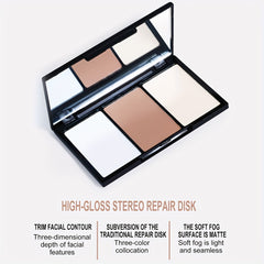 3 Colors Contouring Powder Correcting Highlighting Set