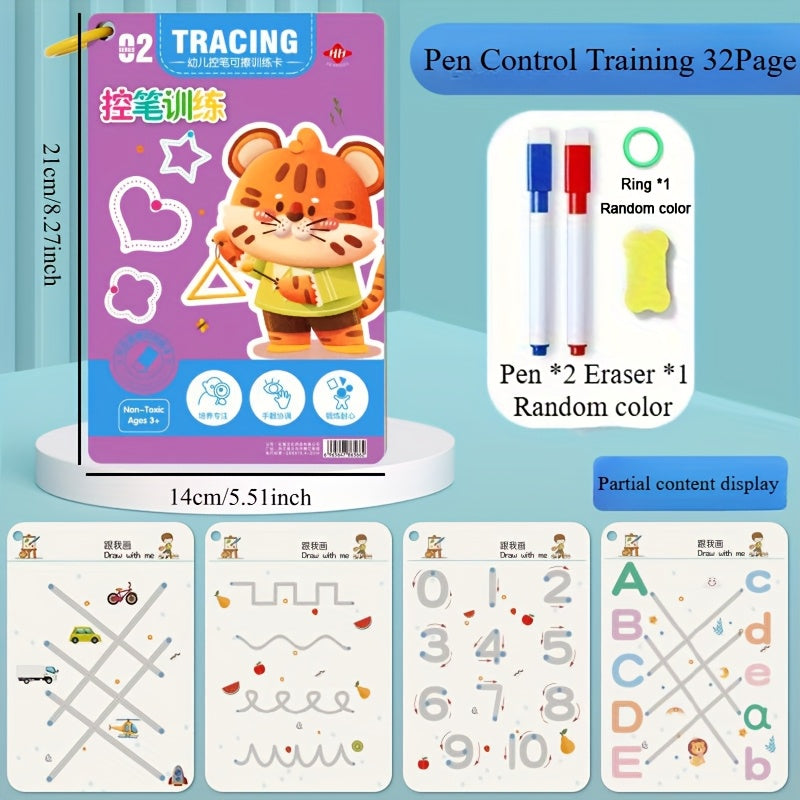 Reusable Magic Practice Copybook Set for Writing Skills Training