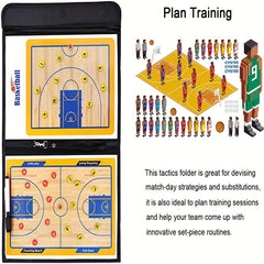 Basketball Coaching Board Magnetic Clipboard Kit Portable Strategy Coach Board