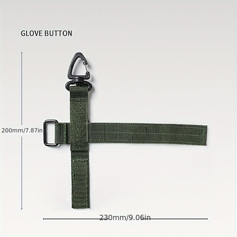 2pcs Glove Storage Strap with Metal Clip for Mountaineers