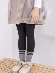 Girls Striped High Elasticity Leggings