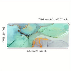 Green Marble Large Mouse Pad Office Natural Rubber Gaming Laptop Mouse Pad