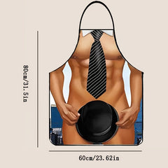 Funny Waterproof Kitchen Apron for Cleaning and Overalls