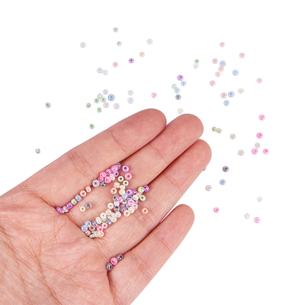 12/0 Multicolor Glass Seed Beads 2mm 1mm Hole for DIY Jewelry Making