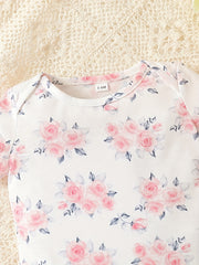 Floral Baby Jumpsuit Short Sleeve Onesie