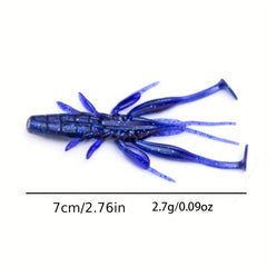 8pcs 2.7g Floating Shrimp Lure Elastic Soft Bait Fishing Accessories