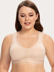 Bra Women's Plus Front Closure Post Surgery Bra