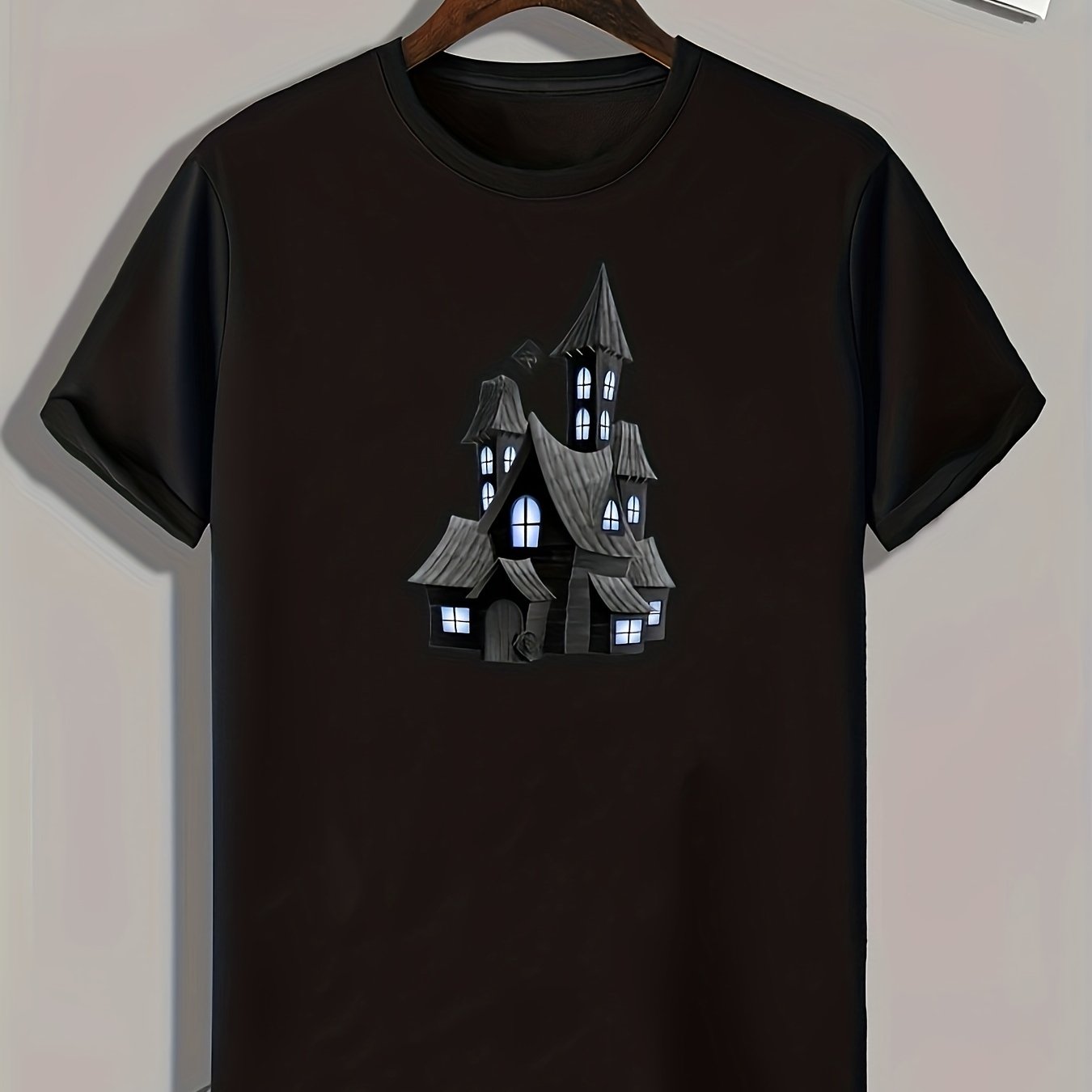 House Print Men's Graphic T-shirt for Summer