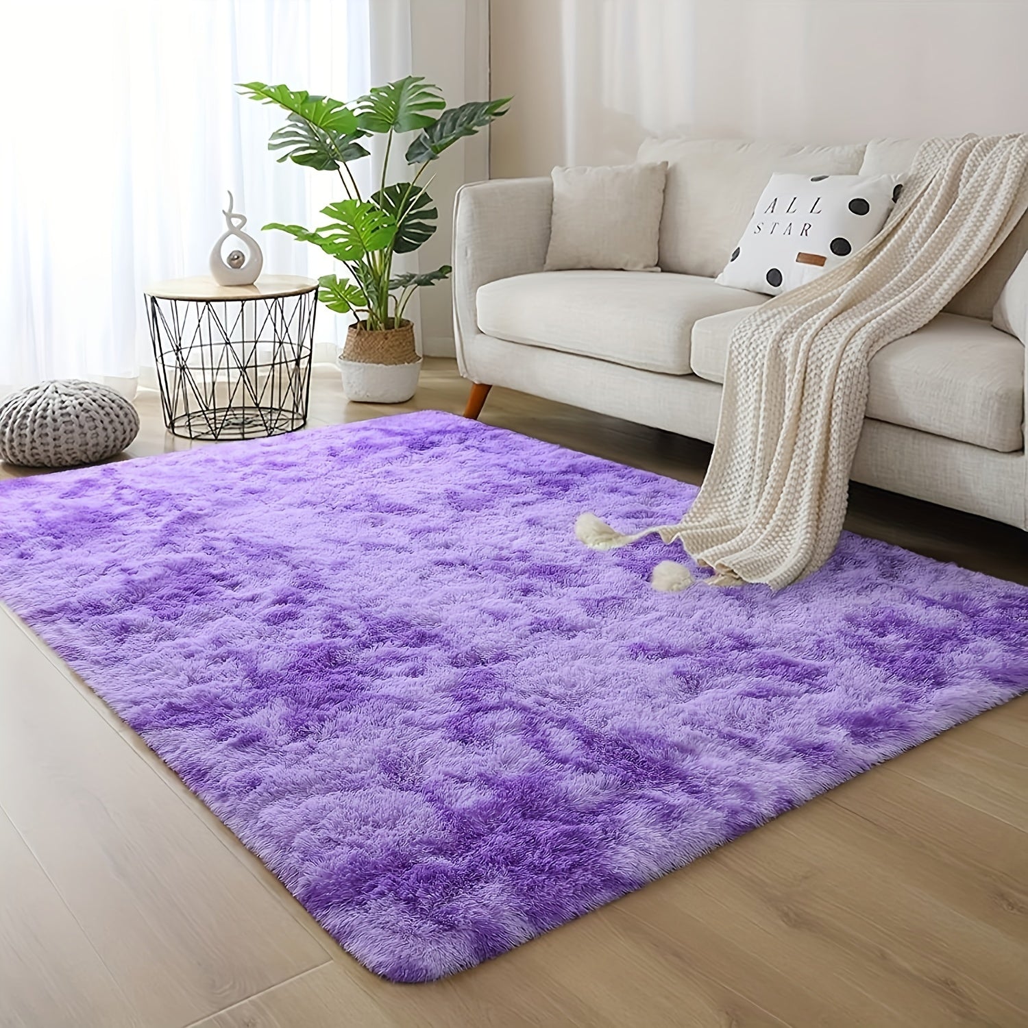 Tie Dye Soft Shaggy Rug 4x6 Feet
