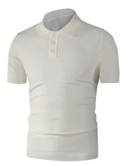 Classic Polo Shirt Men's Business Casual Lapel Button-Up Polo Shirt