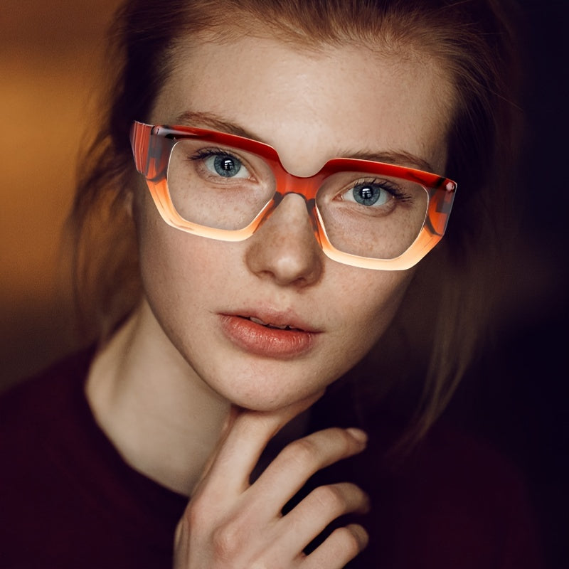 Square Frame Light Blocking Glasses for Women Unisex