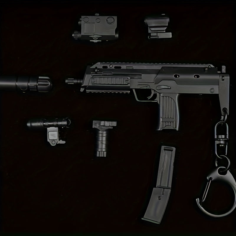 Mini Gun Model Keychain for Men