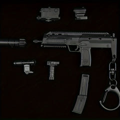 Mini Gun Model Keychain for Men