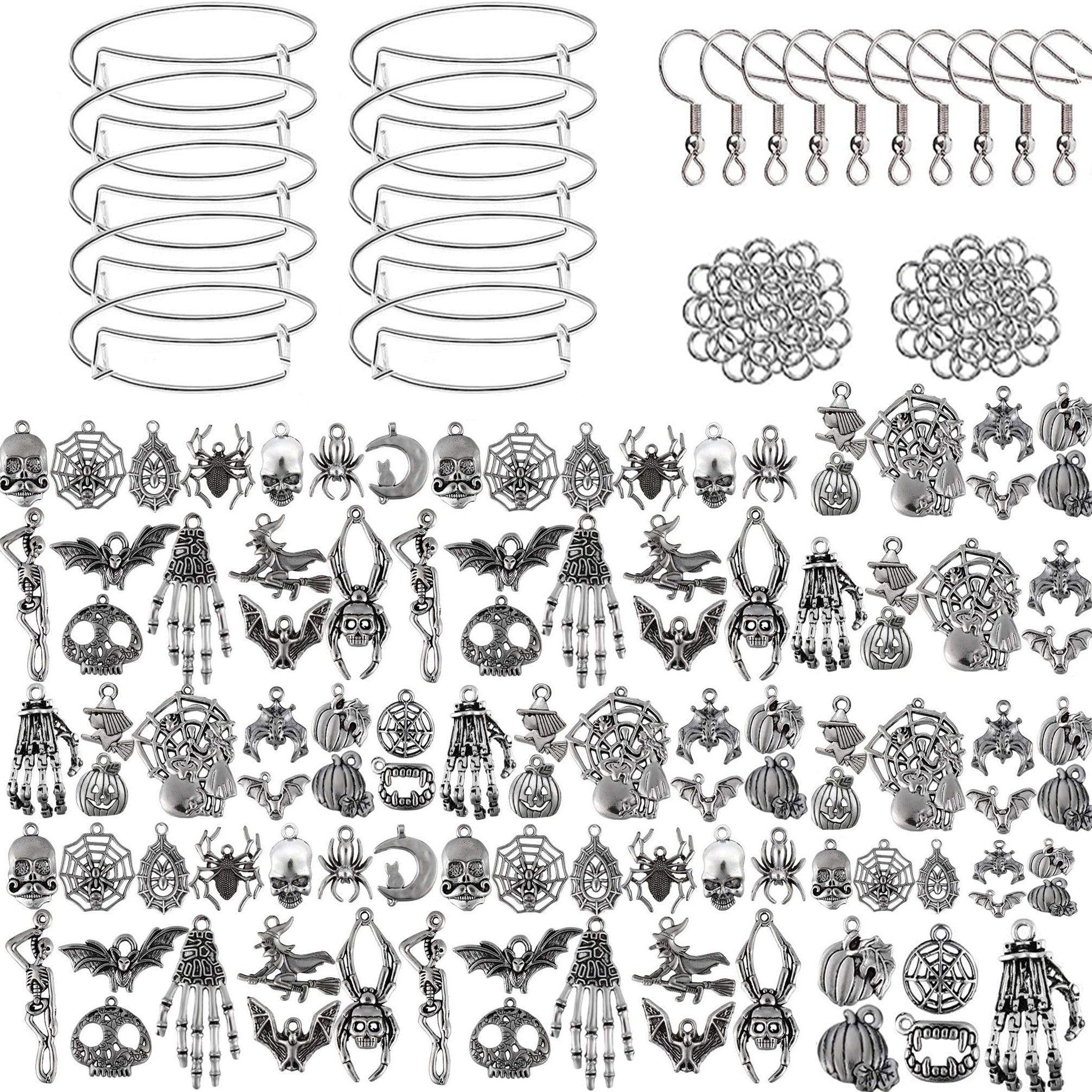 110pcs Halloween Charms Pendant DIY Set With Adjustable Bracelet