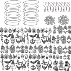 110pcs Halloween Charms Pendant DIY Set With Adjustable Bracelet