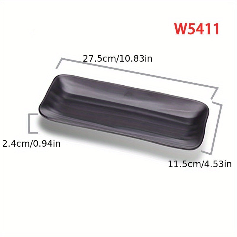 Melamine Sushi Plate Frosted Rectangular Tableware