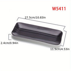 Melamine Sushi Plate Frosted Rectangular Tableware
