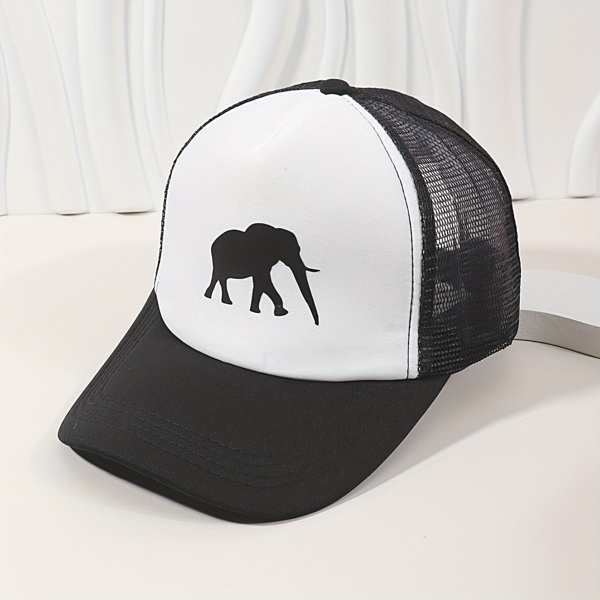 Animal Print Mesh Trucker Hat Unisex Breathable Sunscreen Dad Hat