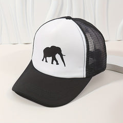 Animal Print Mesh Trucker Hat Unisex Breathable Sunscreen Dad Hat