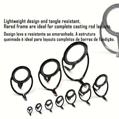 Stainless Steel Fishing Rod Guide Rings 4-38mm 50pcs/100pcs