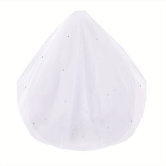 Sparkle Rhinestone Tulle Wedding Veil with Hair Comb