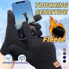 Winter Touch Screen Waterproof Knit Gloves for Men Women Anti Slip Thermal Warm
